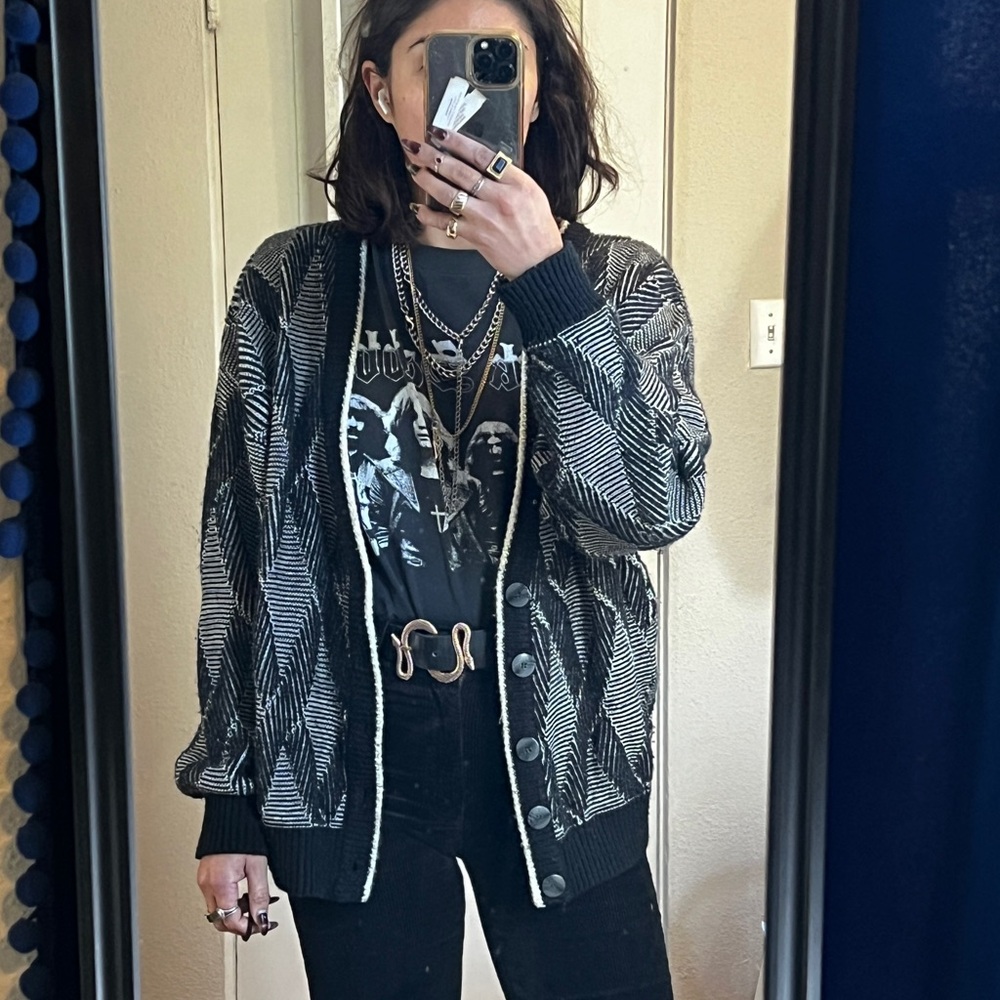 Vintage geometric cardigan